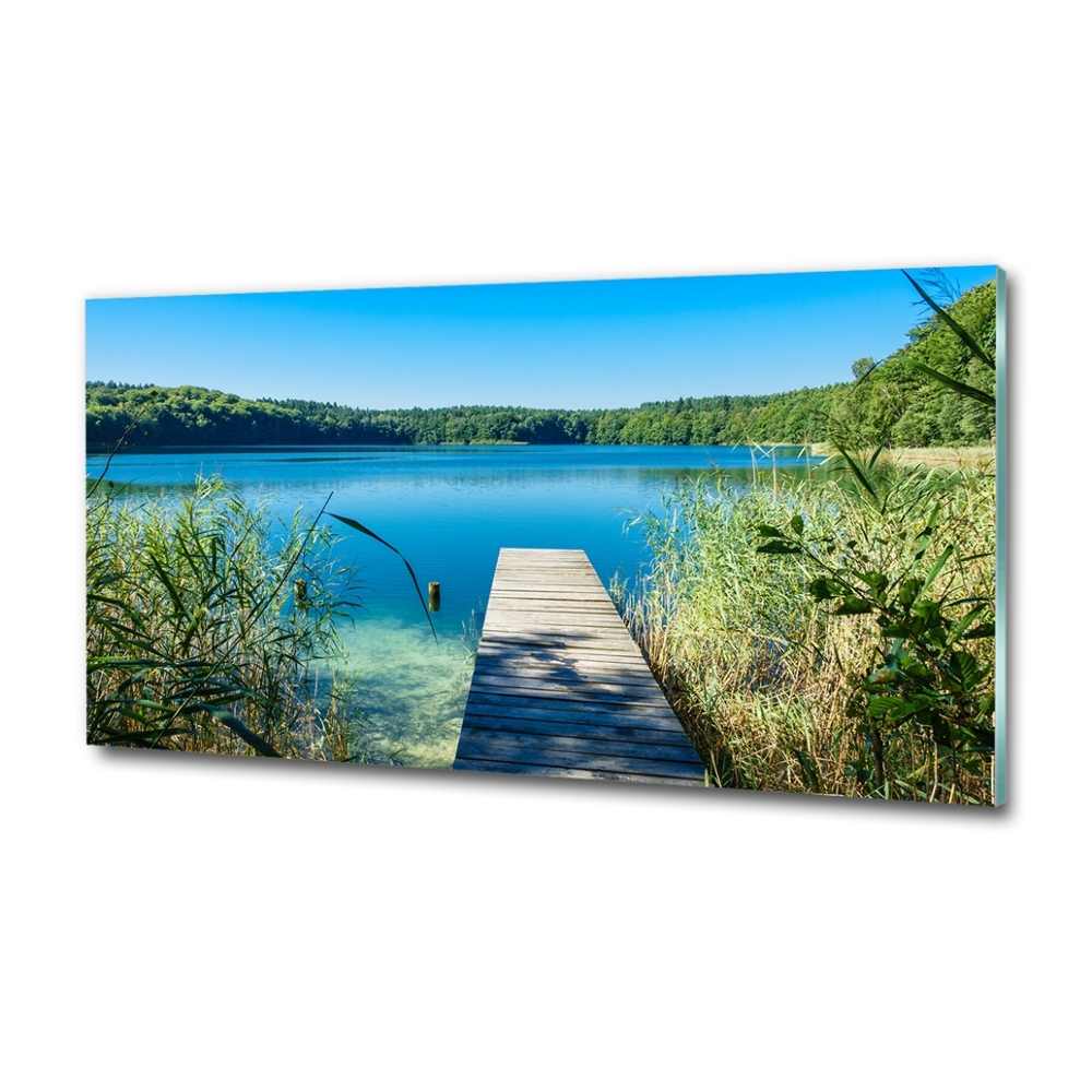 Foto obraz szklany Molo nad jeziorem