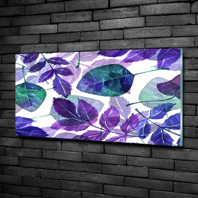 Fotoobraz na ścianę szklany Kolorowe liście