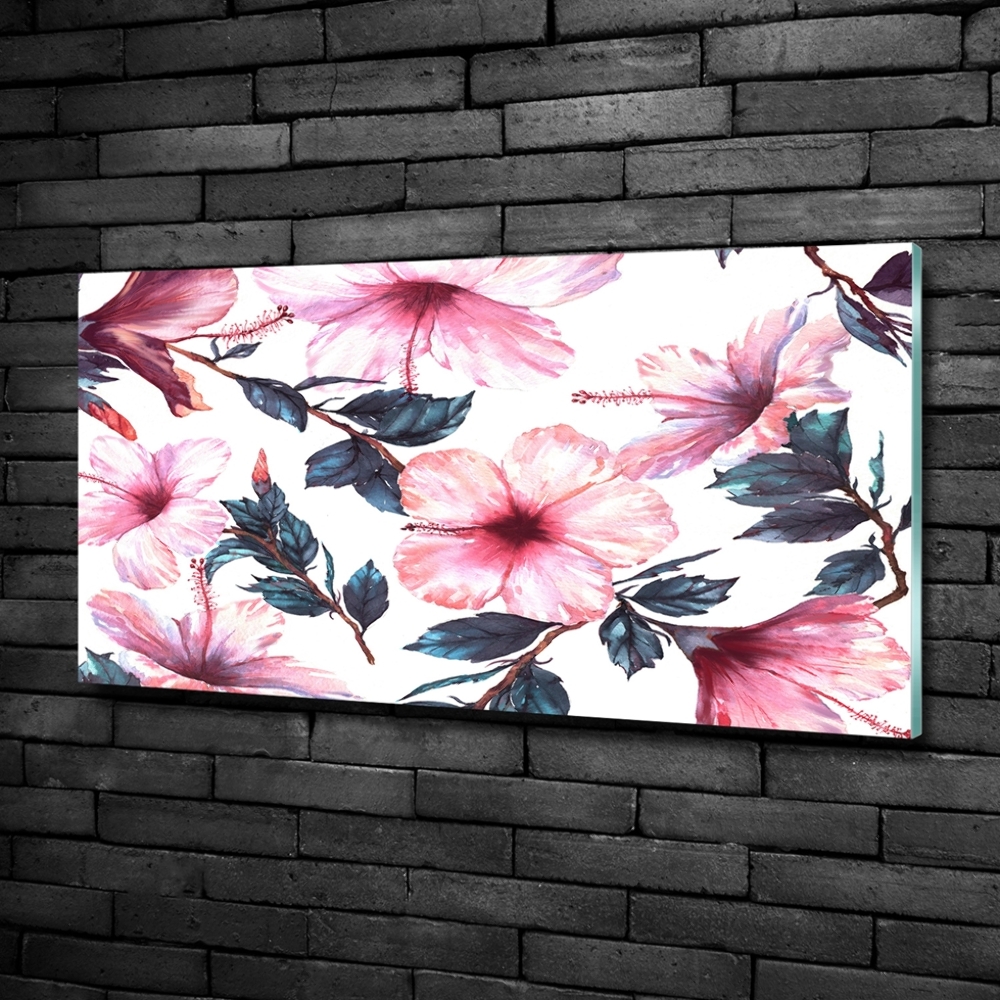 Foto obraz szklany Kwiaty hibiskusa