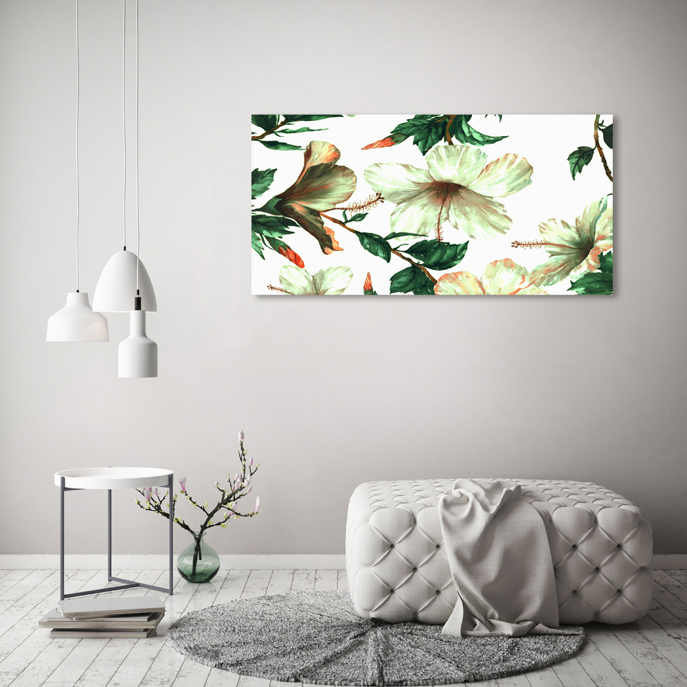 Foto obraz szklany Kwiaty hibiskusa