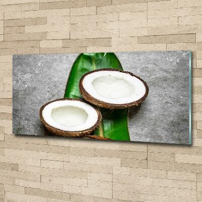 Foto obraz szkło hartowane Połówki kokosu
