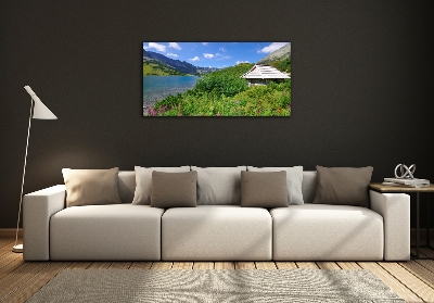 Fotoobraz na ścianę szklany Domek w Tatrach
