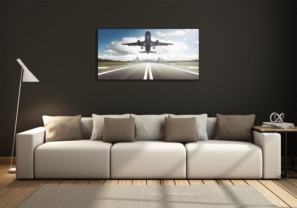 Foto obraz szklany Startujący samolot