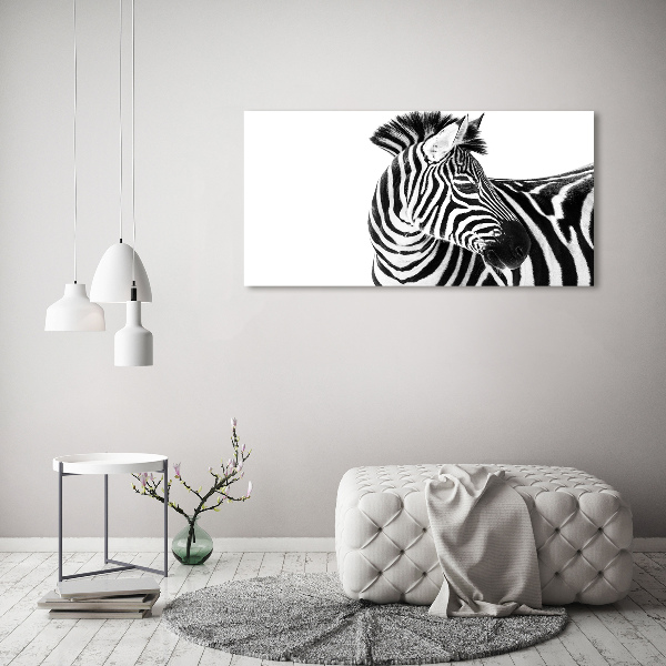 Foto-obraz szkło hartowane Zebra w śniegu