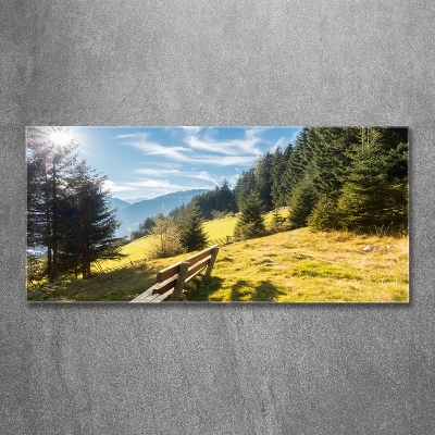 Fotoobraz na ścianę szklany Jesień w górach