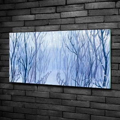 Foto obraz szkło hartowane Las zimą