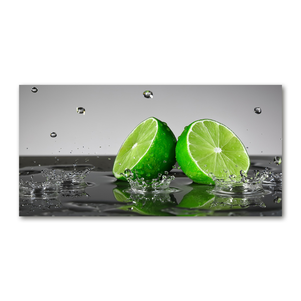 Foto obraz szklany Limonka w wodzie