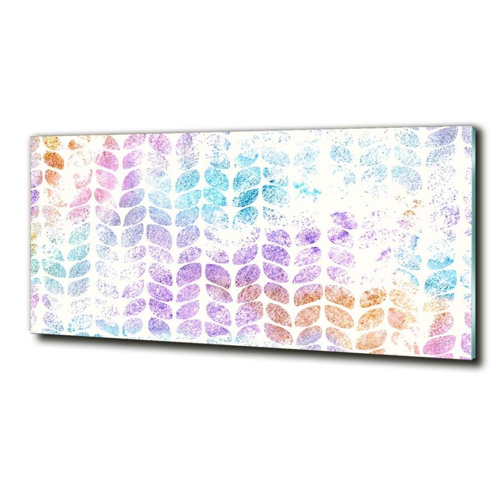 Fotoobraz na ścianę szklany Kolorowe listki