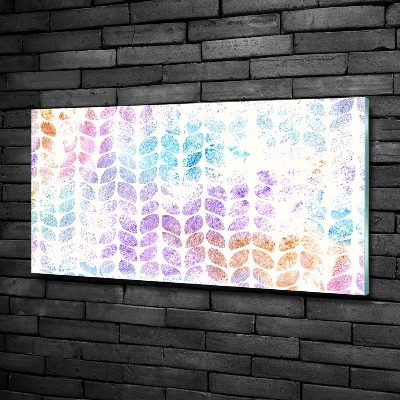 Fotoobraz na ścianę szklany Kolorowe listki
