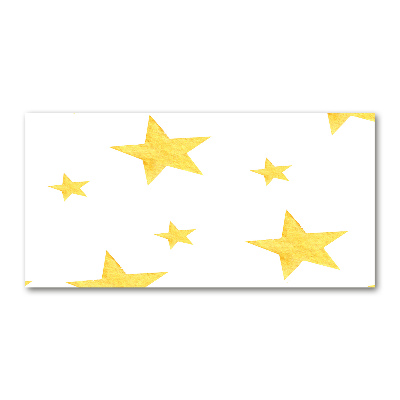 Foto-obraz szkło hartowane Żółte gwiazdy