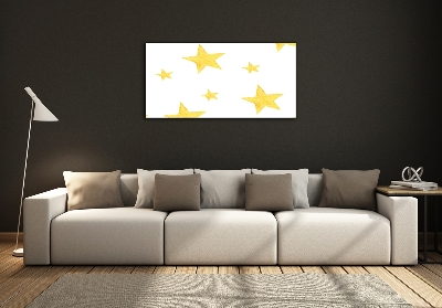 Foto-obraz szkło hartowane Żółte gwiazdy