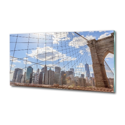 Foto obraz szkło hartowane Most Nowy Jork