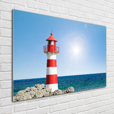 Fotoobraz na ścianę szklany Latarnia morska