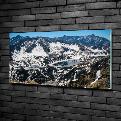 Foto obraz szklany Jezioro w Tatrach