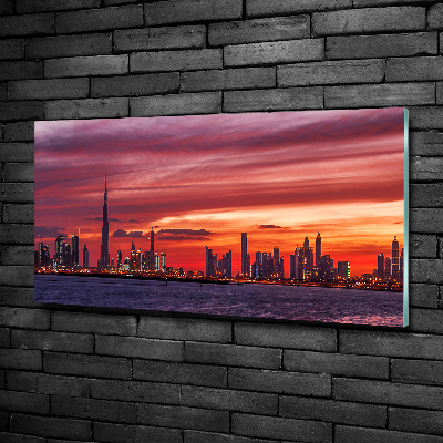 Foto obraz szklany Zachód słońca Dubaj