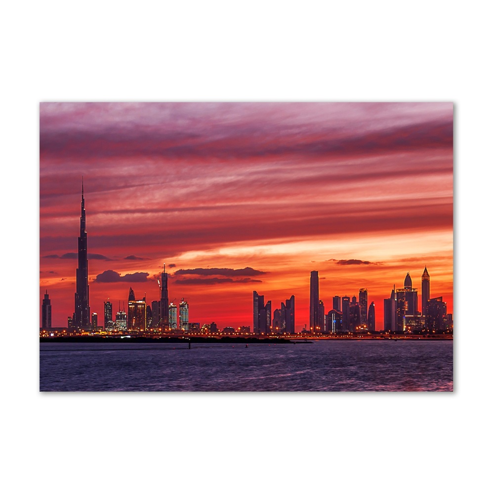 Foto obraz szklany Zachód słońca Dubaj