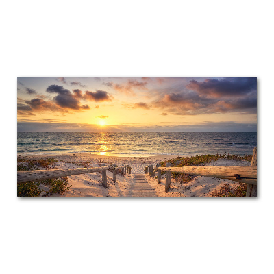 Foto obraz szklany Ścieżka na plażę