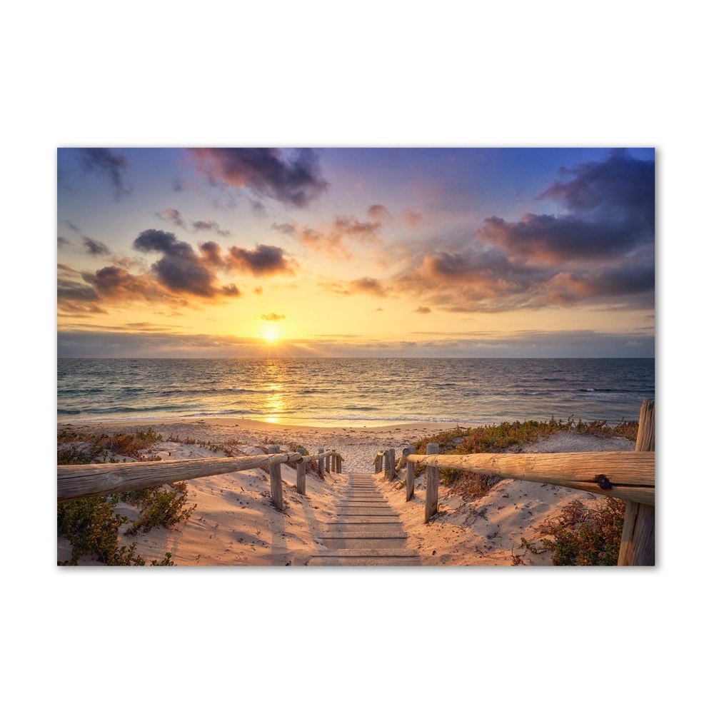 Foto obraz szklany Ścieżka na plażę