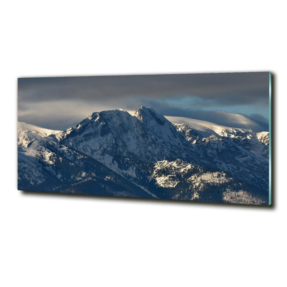 Foto obraz szkło hartowane Giewont zimą