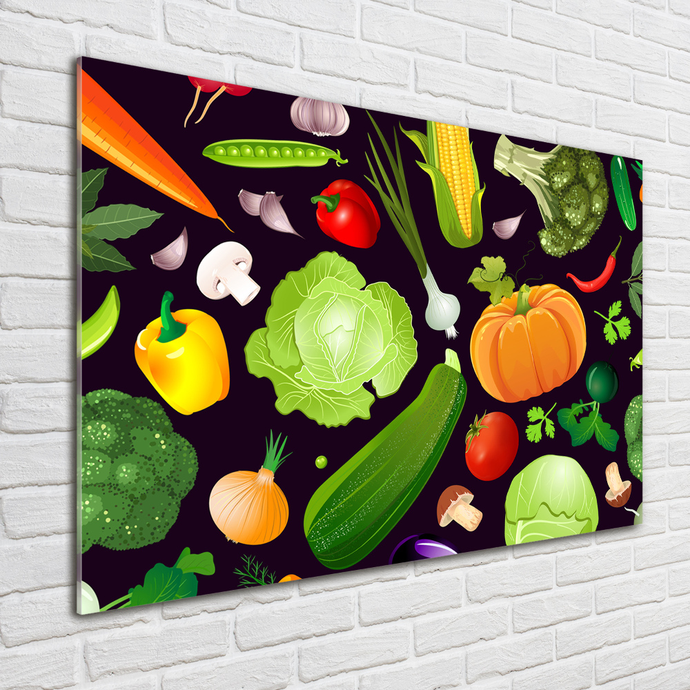 Foto obraz szklany Kolorowe warzywa