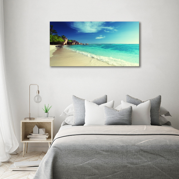 Foto obraz szkło hartowane Seszele plaża