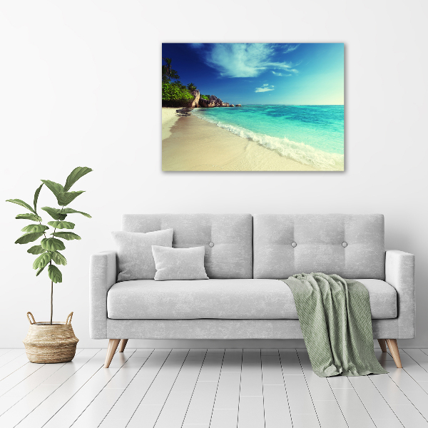 Foto obraz szkło hartowane Seszele plaża