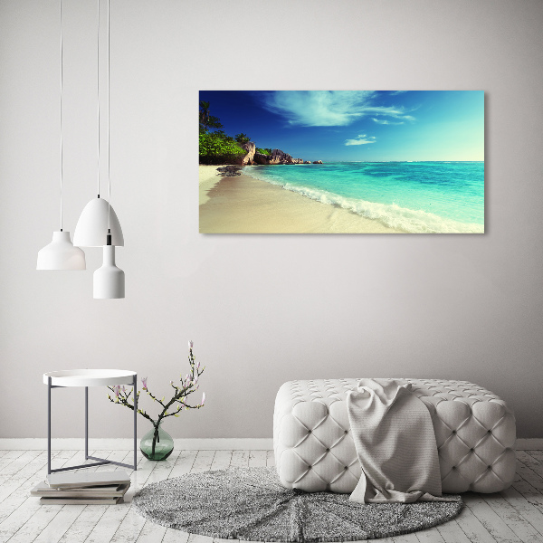 Foto obraz szkło hartowane Seszele plaża