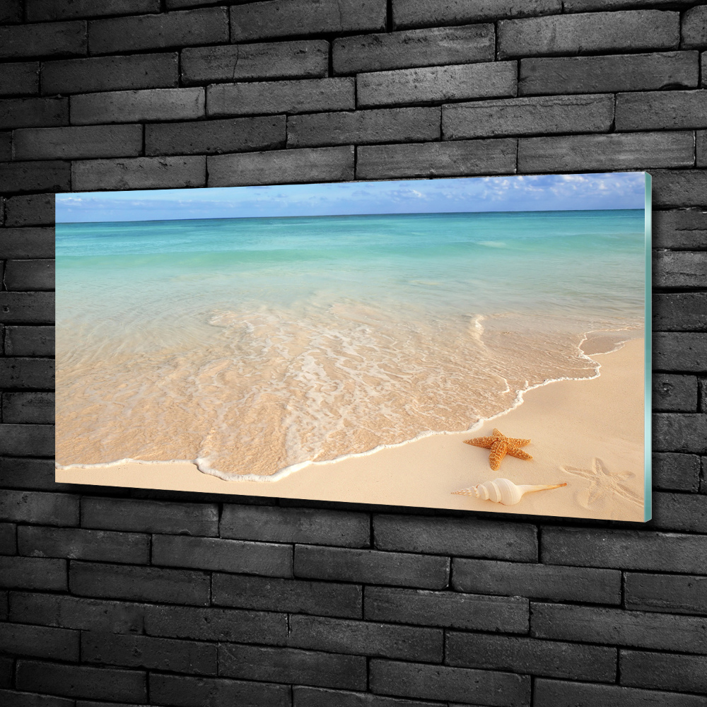 Foto obraz szklany Rozgwiazda na plaży