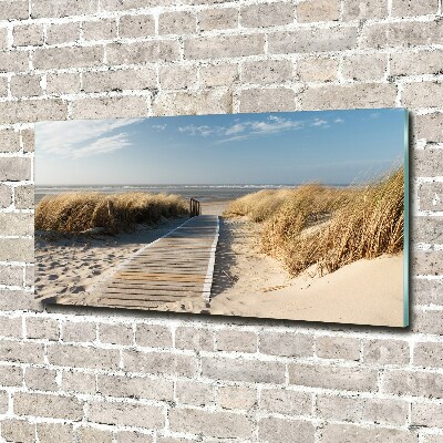 Foto obraz szklany Ścieżka na plaży