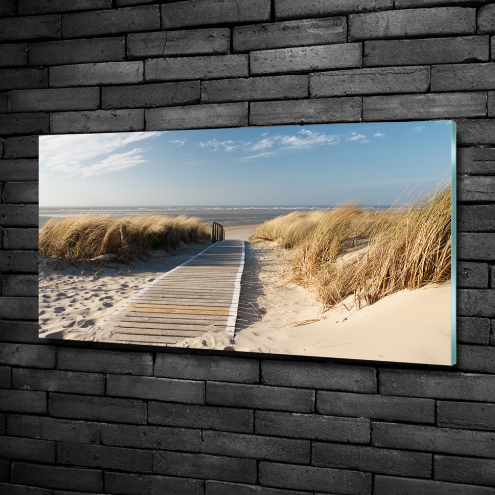 Foto obraz szklany Ścieżka na plaży