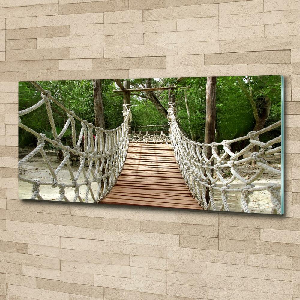 Foto obraz szkło hartowane Most linowy