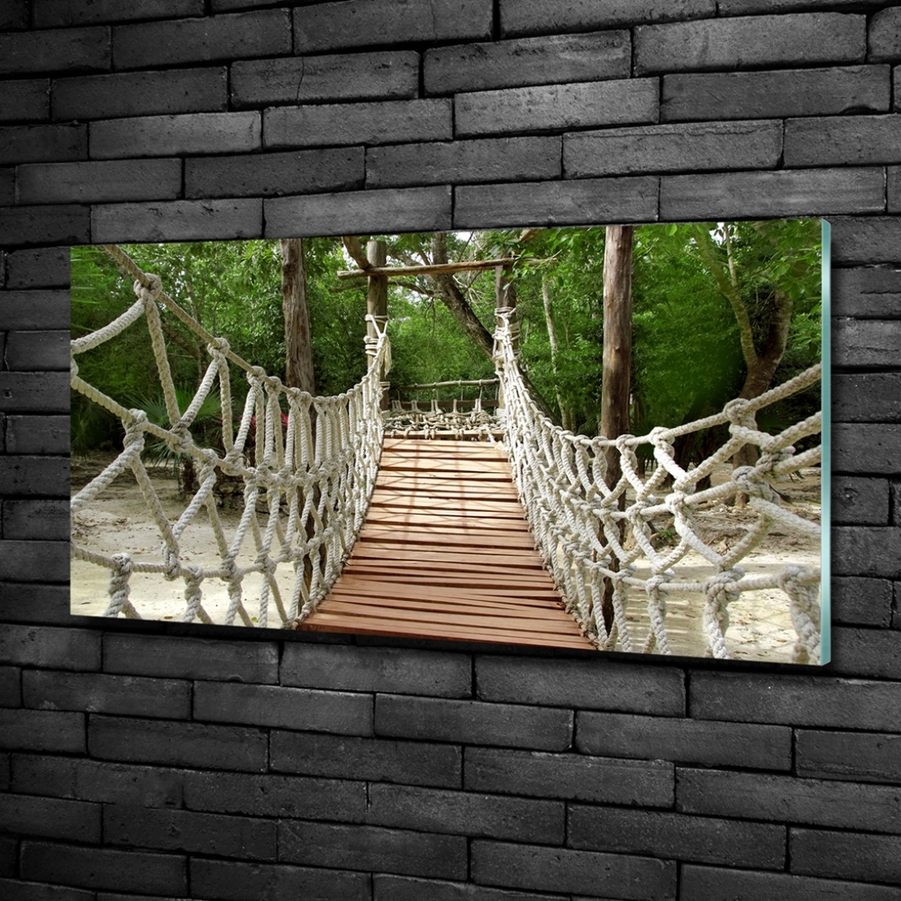 Foto obraz szkło hartowane Most linowy