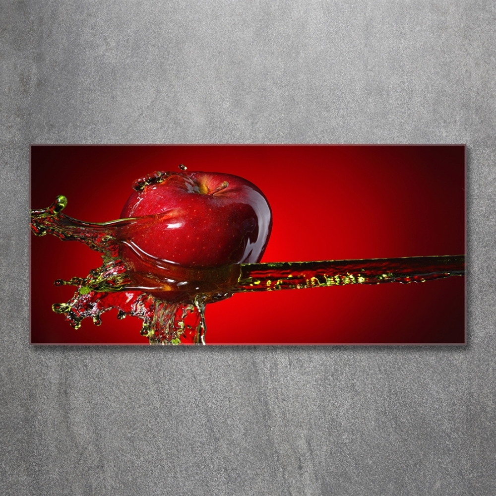 Foto obraz szkło hartowane Jabłko i woda