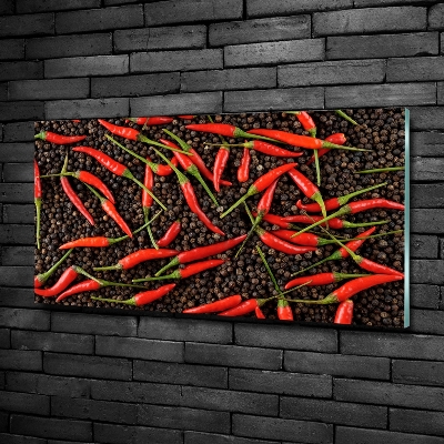Foto obraz szklany Papryczki chilli