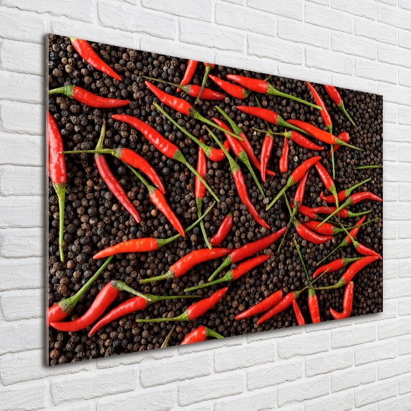 Foto obraz szklany Papryczki chilli