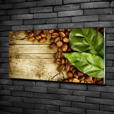 Foto obraz szklany Kawa i liść laurowy