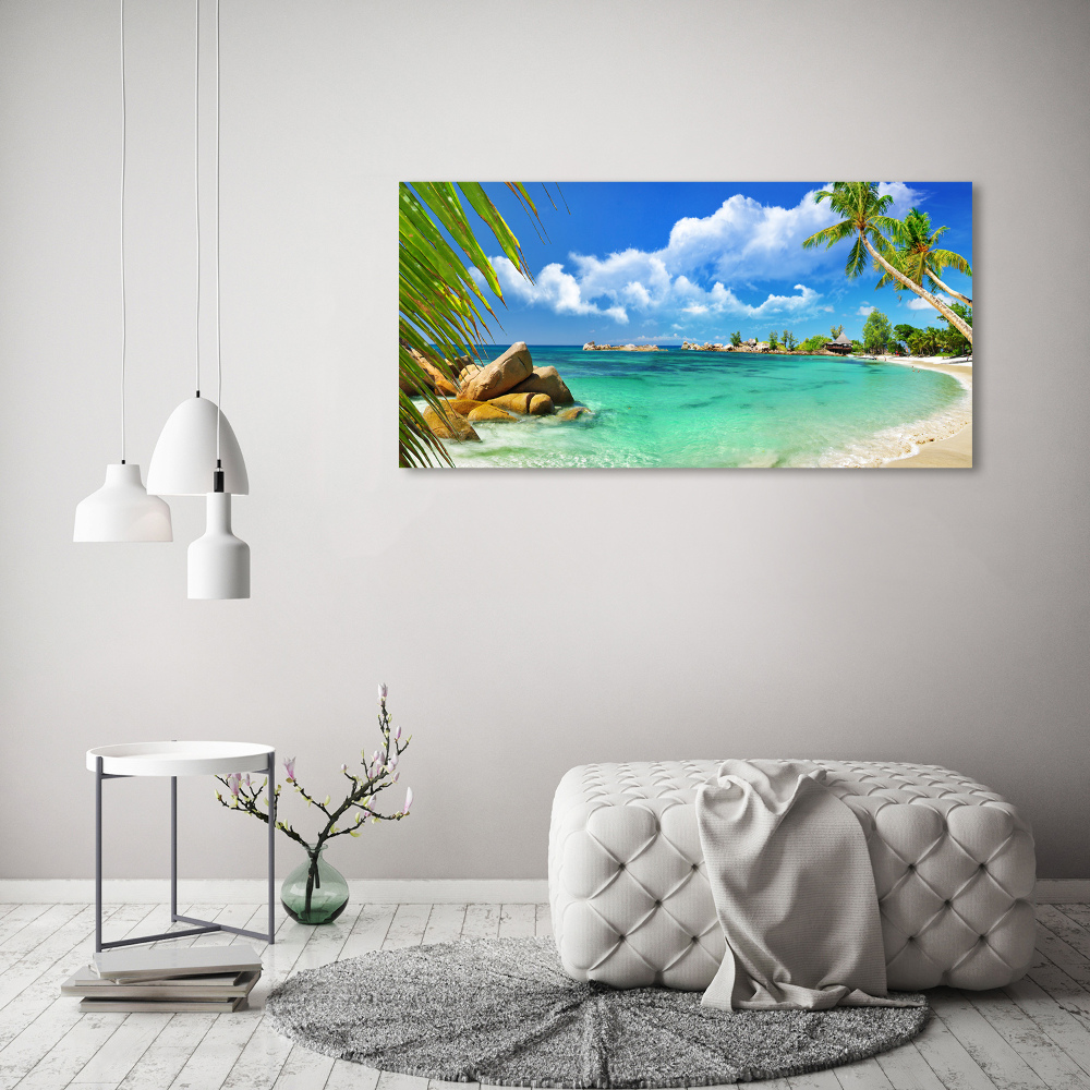 Foto obraz szkło hartowane Seszele plaża