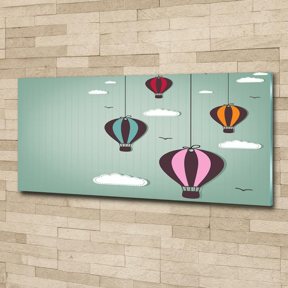 Fotoobraz na ścianę szklany Latające balony