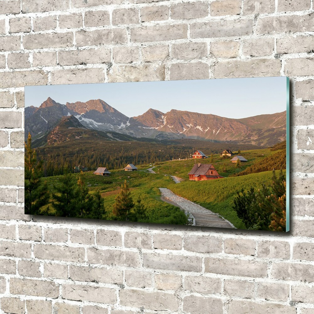 Foto obraz szklany Polana w Tatrach