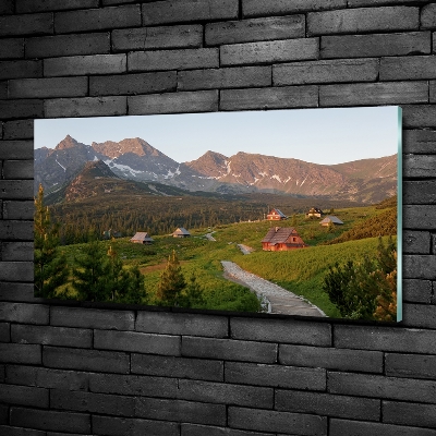 Foto obraz szklany Polana w Tatrach