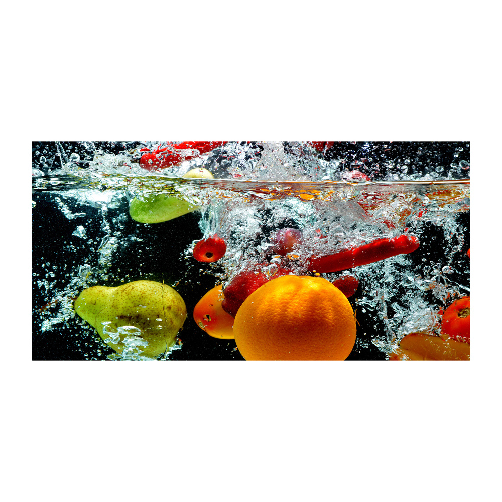 Foto obraz szkło hartowane Owoce pod wodą