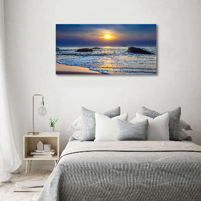 Foto obraz szklany Zachód słońca morze