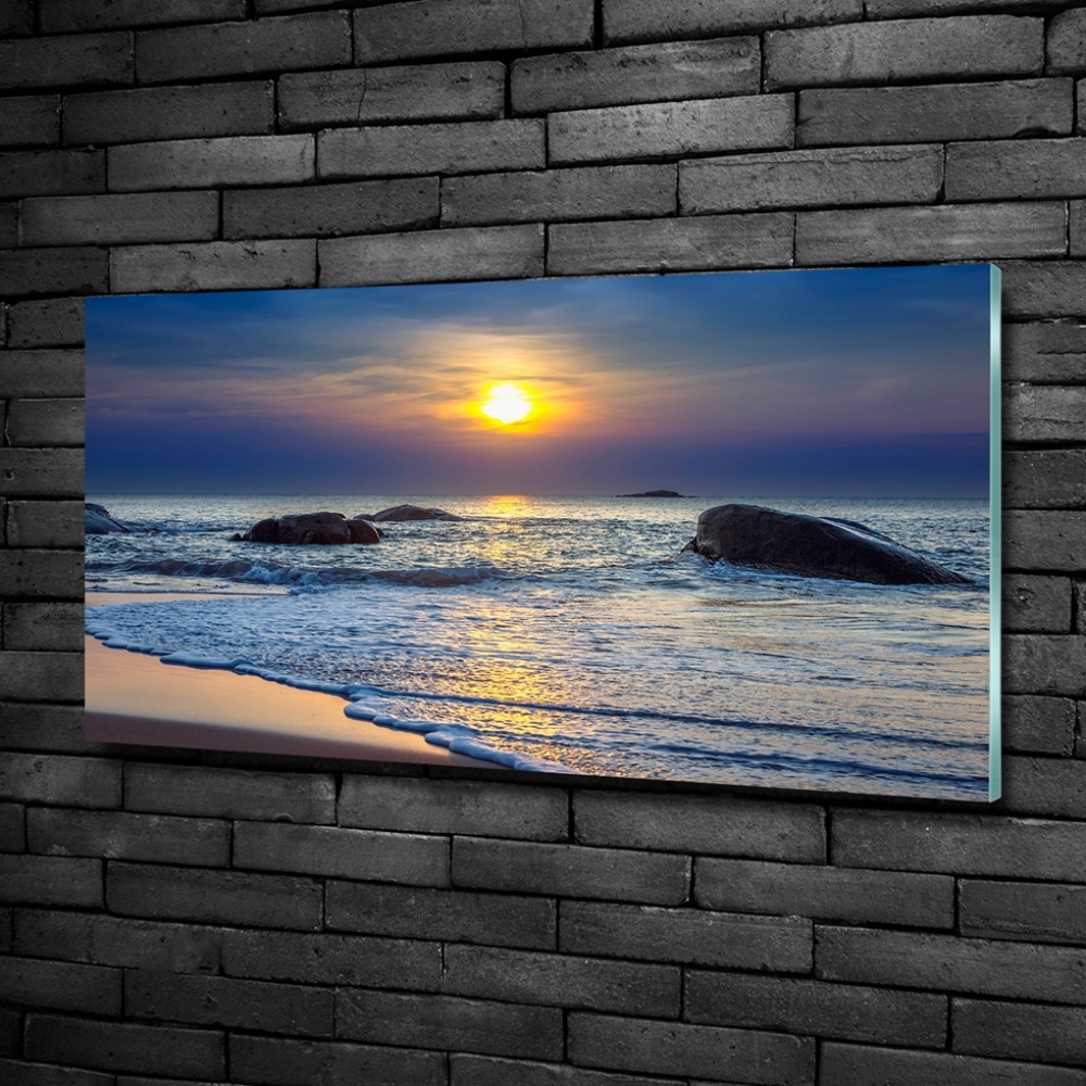 Foto obraz szklany Zachód słońca morze
