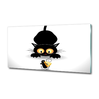 Foto-obraz szkło hartowane Kot i mysz