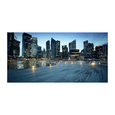 Foto obraz szkło hartowane Singapur nocą