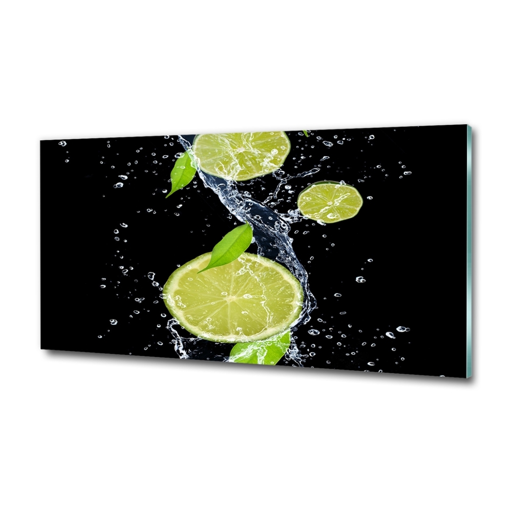 Foto-obraz szkło hartowane Limonki i woda