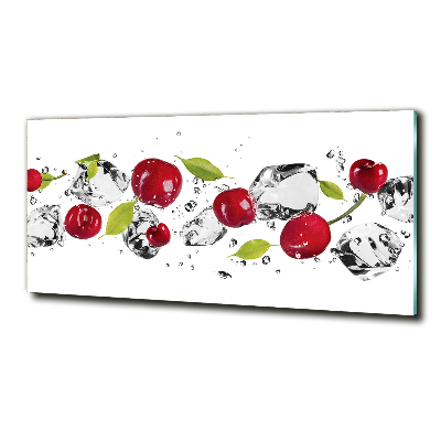 Foto-obraz szkło hartowane Wiśnie i woda