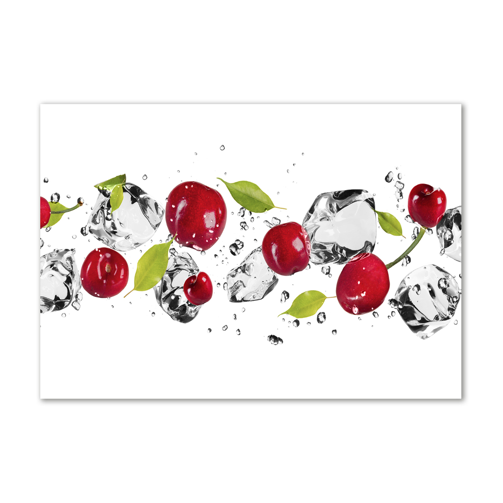 Foto-obraz szkło hartowane Wiśnie i woda