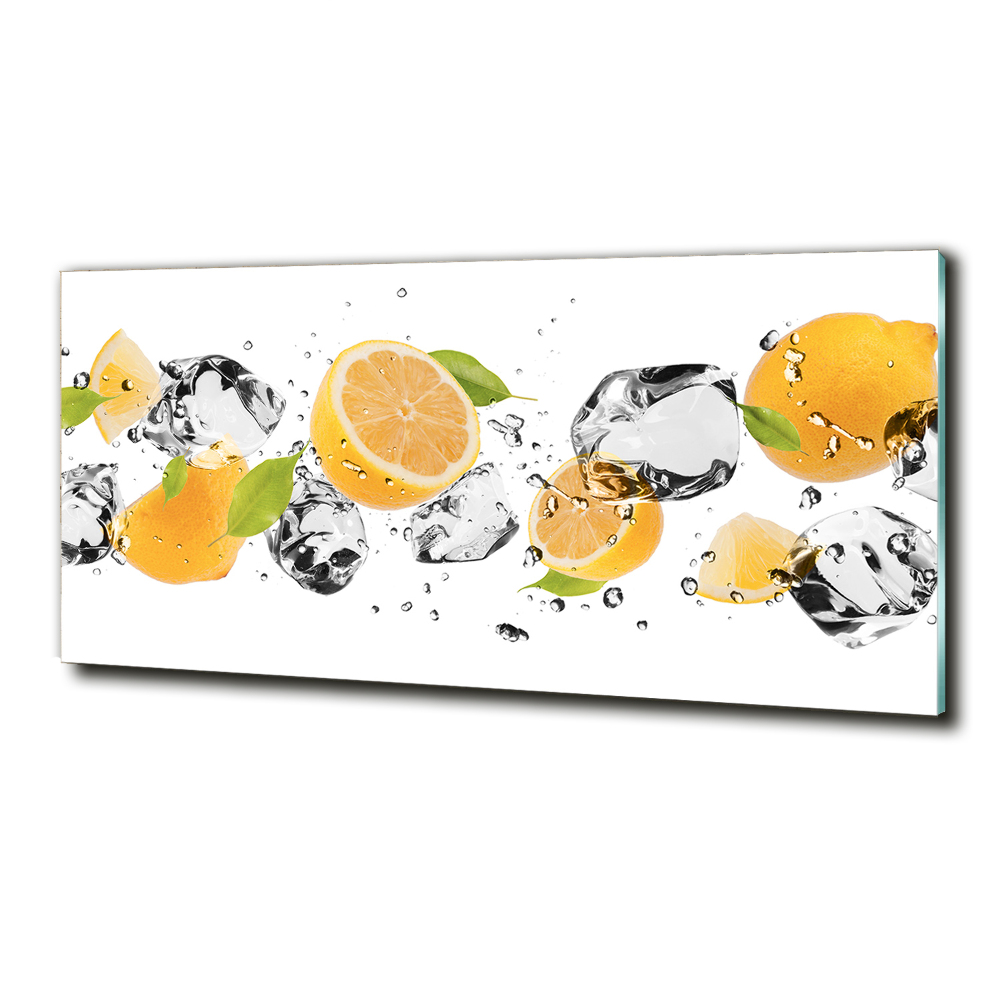 Foto-obraz szkło hartowane Cytryna i woda