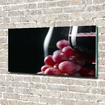Foto-obraz szklany Winogrona i wino